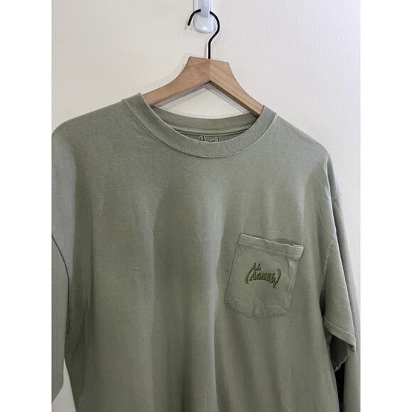 Y2K 90s White Tail Deer Al Agnew Art Fishing Grunge Tee Shirt L Hunting Wildlife - Picture 5 of 14